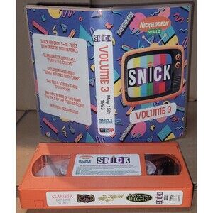 Nickelodeon SNICK 1993 VHS Orange tape 90s with commercials Volume #3